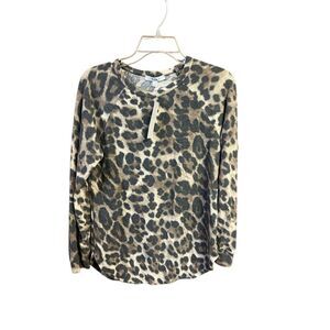 Gaze Animal print Knit top Sz S NWT